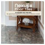 Nexus Self Adhesive 12 Inch Vinyl Floor Tiles, 20 Tiles   12 x 12, Dark Slate Marble Pattern   Peel & Stick, DIY Flooring for Kitchen, Dining Room, Bedrooms & Bathrooms by Achim Home Decor