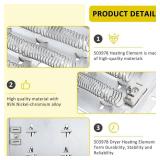 503978 61927 Dryer Heating Element Kit Fit for Amana speed queen dryer parts Replaces 964p3,56179,503404,56047 Dryer Parts Thermostat Thermal Fuse Models ADE3SRGS173TW01 ADE3LRGS171TW01 AMI PARTS