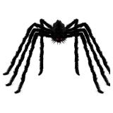 Angelhood Halloween Decorations Giant Spider 6.6ft,Realistic Large Hairy Spider Scary Furry Spider Props for Indoor Outdoor Yard Party Halloween Decor