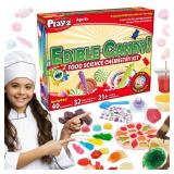 Playz Edible Candy Making Science Kit for Kids Ages 8 12 Years Old   Food Science Chemistry Kid Science Kit with 40 Experiments to Make Your Own Chocolates, Educational Science Kits for Boy & Girls (S