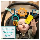 Infantino Sensory Travel Bar   Engaging Activities for Car Seats & Strollers, Promotes Sensory Development, Easy to Install & Durable