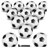 HyDren 12 Packs Soccer Ball with Pump Christmas Official Size Soccer Ball for Indoor Outside Game Training Practice Sport Gift for Kids Teens Adults(Size 5,Black, White) - Retail: $81.46