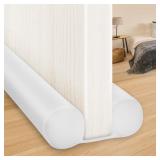 MAXTID Large Door Draft Stopper 30 Inch for Small Size Bedroom Door Fits 0.5 to 1.7" Gaps White Under Door Draft Blocker Doors Seal Gap Draft Guard for Bottom of Doors