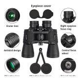 UncleHu 20x50 High Power Binoculars for Adults with Low Light Night Vision, Compact Waterproof Binoculars for Bird Watching Hunting Travel Football Games Stargazing with Carrying Case and Strap