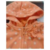 Orange Polka Dot Fleece Jacket (3M)