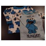 Two Cookie Monster Shirts (12M)