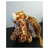 Giraffe Backpack with 2 Giraffee Plushies