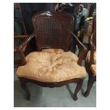 2 Rattan back chairs