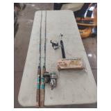 Fishing Rods and Reels - 1 broken tip