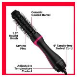 Revlon One Step Root Booster Round Brush Dryer and Hair Styler | Fight Frizz and Add Volume, (1-1/2 in)