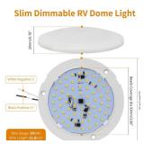 RVZONE RV Lights Interior, 5 Inch RV LED Ceiling Puck Light Dimmable 12 Volt LED Lights, 12V RV Puck Lights Led 4.5W Milky Frosted RV Ceiling Dome Light for Camper Van Trailer Boat Retail $23.74