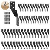 XIHUWZ 60 Pcs Hurricane Tie,Strong tie Brackets with Black Powder-Coated,Hurricane Straps Trusses/Rafters Ties Retail $42.49