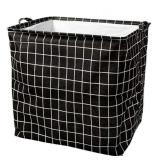 Laundry Hamperï¼Canvas Waterproof Fabric Storage Basket Collapsible Design Storage Bin with Drawstring Cover and Handles,2 Colors