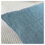 OTOSTAR Linen Throw Pillow Covers Set of 2 Decorative Square Pillowcases Cushion Covers 24x24 Inch for Home Decor Sofa Bedroom Car 60 x 60CM Blue