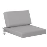 idee-home Deep Seat Patio Cushions 26.5 x 26.5 Outdoor Cushions, Waterproof Fade Resistant Patio Furniture Cushions with Removable Cover, Hampton Bay Cushions for Sofa Couch Chair, with Back Cushion