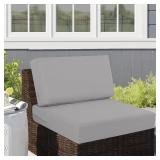 idee-home Deep Seat Patio Cushions 26.5 x 26.5 Outdoor Cushions, Waterproof Fade Resistant Patio Furniture Cushions with Removable Cover, Hampton Bay Cushions for Sofa Couch Chair, with Back Cushion