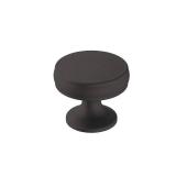 Amerock | Cabinet Knob | Matte Black | 1-1/4 inch (32 mm) Diameter | Renown | 1 Pack | Drawer Knob | Cabinet Hardware