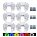 6 Pcs Colorful LED Golf Hole Lights Multicolor Glow Lamps for Night Golfing Putt-Putt Flag Cup llumination with Single Color and Breathing Modes Easy Installation Golf Parties and Outdoor Fun