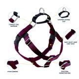 2 Hounds Design Freedom No Pull Dog Harness | Comfortable Control for Easy Walking |Adjustable Dog Harness and Leash Set | Small, Medium & Large Dogs | Made in USA | Solid Colors | 1" LG Burgundy