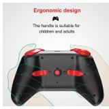 GCHT GAMING Switch Controller, Wireless Controller Compatible Nintendo Switch/Switch OLED/PC/Android/IOS with Turbo Motion Vibration (Black)