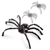 Halloween Animatronics 4 Ft Crawling Spider - 48 inch Animated Decorations with Sound & Sensor Activated Creepy Sound, Move, Light Up Eyes, Haunted Scary Decor Horror Spooky Prop for Indoor, Outdoor