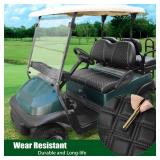 Roykaw Golf Cart Seat Covers Kit Fit for Club Car Precedent OEM Ordinary Seat Cushion, Marine Grade Vinyl Material/More Soft and Comfortable, Breathable & Easy to Clean