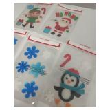 Lotof 5 Christmas Window Gel Clings