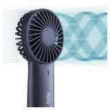 JISULIFE Handheld Portable [20H Max Cooling Time] Mini Hand Fan, 4000mAh USB Rechargeable Personal Fan, Battery Operated Small Fan with 3 Speeds for Travel/Commute/Makeup/Office-Blue