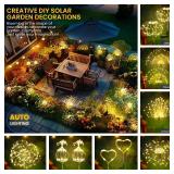 GIGALUMI Garden Outdoor Decor Lights 120LED 2Pack, Solar Garden Lights for Yard Outside Fairy Garden Lights Decorative, Solar Lights for Yard Pathway Flowerbed Planter Balcony Patio Garden Decor