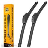 AUTOBOO 22" and 20" Windshield Wipers Blades (Pack Of 2),OEM Quality Premium All-Seasons Wiper blades,Stable and Quiet Armor wiper blades