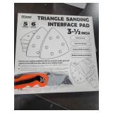 5 Pack 3-1/2 Inch Triangle Sanding Interface Pads, Hook and Loop - Triangular Soft Density Sponge Cushion Buffer Backing Pads with 6-Hole Foam Interface Pads for Balanced Sanding Pressure