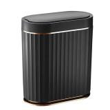 Bathroom Trash Can with Lid - ELPEHCO 2 Gallon Sensor Trash Bin, Automatic Narrow Garbage Can, Waterproof Smart Trash Can, Slim Motion Sensor Waste Bins for Bathroom, Living Room, Office, Black