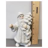 Bisque Porcelain Santa w/ Glitter Accents