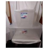 2 Clear storage totes