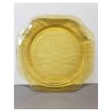 Sunny Amber Depression Glass Dinner Plate