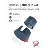 Anti-Spill Cup Holder, Drink Coaster with Anti-Slip Mat Fits Drink for Home Office Outdoors (Grey)