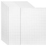 Tosnail 8 Pack 18" x 12" Sheets 7 Count Clear Plastic Mesh Canvas Sheets for Embroidery Crafting