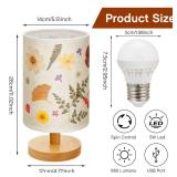 Hortsun Pressed Floral Lamp Floral Bedside Lamp Vintage Flower Desk Lamp for Bedroom Living Room, Dorm, Home, Office Decor(1 Pcs, Modern Style)