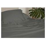 SHEEX Arctic Aire Max Sheet Set with 2 Pillowcases Queen - Soft as Silk - 100% Tencel Lyocell Sateen - Cooling - Breathable - Moisture-Wicking Charcoal - Retail: $230