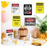 WERNNSAI 40th Birthday Decorations - 9 Pcs 40 Birthday Decorations for Men, 40 Year Old Decorations Signs Table Centerpieces Funny Picture Props, Women 40s Door Windows Wall Decor, Bday Party Garden B