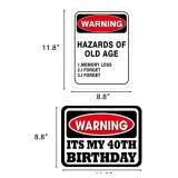 WERNNSAI 40th Birthday Decorations - 9 Pcs 40 Birthday Decorations for Men, 40 Year Old Decorations Signs Table Centerpieces Funny Picture Props, Women 40s Door Windows Wall Decor, Bday Party Garden B