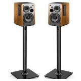 PERLESMITH Universal Floor Speaker Stands Pair for Surround Sound, Bookshelf Speaker Stand for 28 Inch Klipsch, Polk, Yamaha & Other Large Bookshelf Speakers Or Studio Monitors up to 22LBS,1 Pair