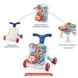 Sit-to-Stand Learning Walker 3 in 1 Baby Walker for Girls Boys Baby Activity Center with Multifunctional Removable Play Panel Weight Gain Design Walking Toys for Infant Boys Girls