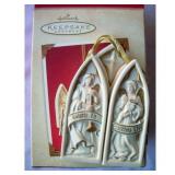 2003 Hallmark Ornament In Excelsis Deo. Item height is 3.75 inches. Box has shelf wear. Comes with original box and packing material.