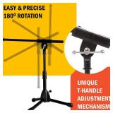 Stage Rocker Foldable Tripod Low-Profile Mic Boom Stand - Height Extending from 9.6