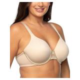 Vanity Fair Womens Full Figure Beauty Back Smoothing Bra, 4-way Stretch Fabric, Lightly Lined Cups Up To H Bra, Underwire - Beige, 42B US