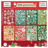 OHOME Stocking Stuffers for Kids | 320 PCS Christmas Stickers for Kids - Toddler Stocking Stuffers | Kids Christmas Gifts for Boys Girls,Vinyl Christmas Games Crafts Activities Party Favors Supplies