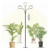 Geciliaoran Grow Light for Indoor Plants, Full Spectrum LED Halo Plant Lights with Stand, Floor Standing Growing Lamp with Adjustable Height,Auto Timer for Tall Large Plant - Retail: $79.99