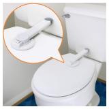 Baby Toilet Lock by Wappa Baby - 9"L x 4"W - Ideal Baby Proof Toilet Lid Lock - No Tools Needed Easy Installation with 3M Adhesive - Top Safety Toilet Seat Lock - Fits Most Toilets - White (1 Pack)