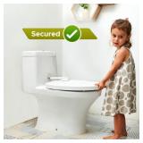 Baby Toilet Lock by Wappa Baby - 9"L x 4"W - Ideal Baby Proof Toilet Lid Lock - No Tools Needed Easy Installation with 3M Adhesive - Top Safety Toilet Seat Lock - Fits Most Toilets - White (1 Pack)